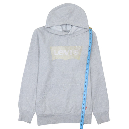 Levi's Girls Grey Pullover Hoodie 16 Years Logo Cotton Blend Sweatshirt