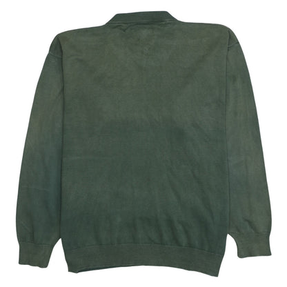 Tommy Hilfiger Mens Green Cotton Golf Pullover Jumper XL