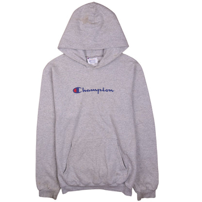 Champion Boys Grey Pullover Hoodie YXL Fleece Cotton Blend Logo Sweatshirt