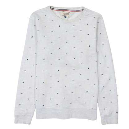 Tommy Hilfiger Men’s Grey Small Logo Sweatshirt Size S