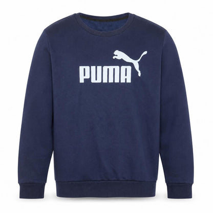 Puma Mens Blue Crew Neck Logo Sweatshirt M Regular Fit Pullover