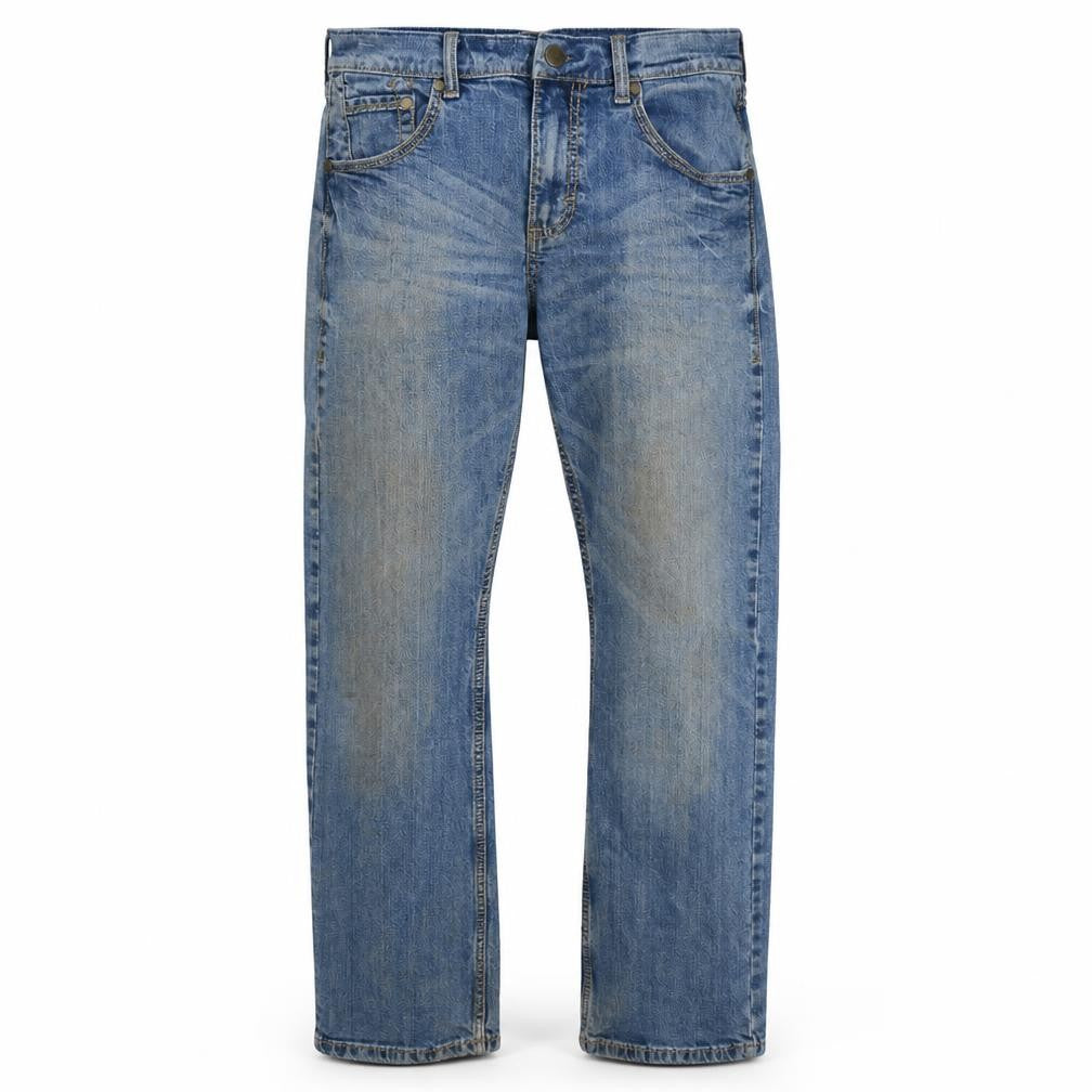 Mens UK Size M Wrangler Regular Fit Straight Blue Jeans
