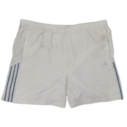Adidas Men's White L Athletic Shorts Elastic Waist Activewear
