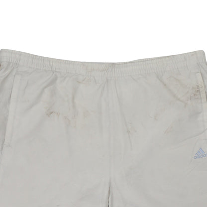 Adidas Men's White L Athletic Shorts Elastic Waist Activewear