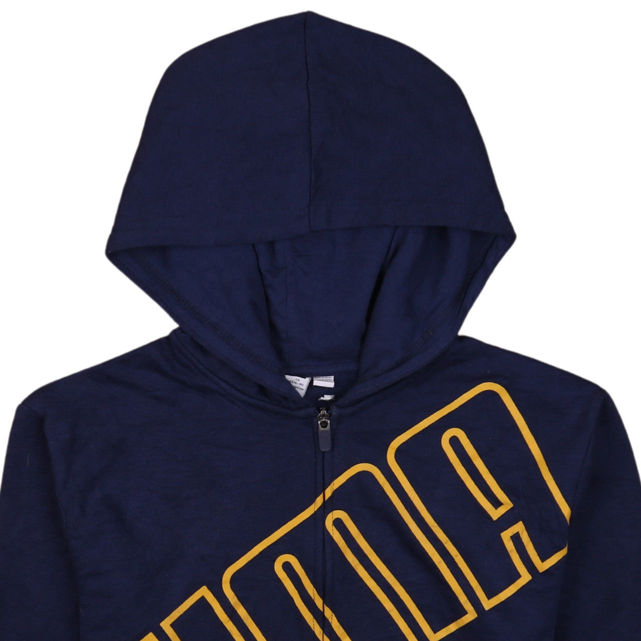 Puma Boys Blue Full Zip Hoodie L (14-16) Cotton Blend Graphic Print