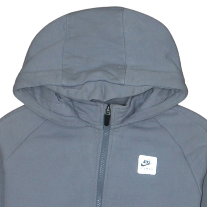 Nike Boys Grey Full Zip Hoodie Air Max 13-15 Years Hooded Sweatshirt
