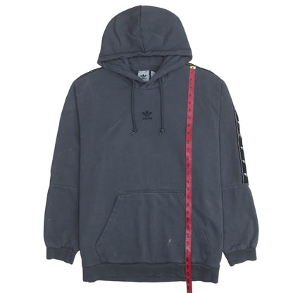 Adidas Men's Grey XL Pullover Hoodie with Logo Detail