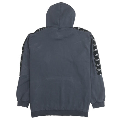 Adidas Men's Grey XL Pullover Hoodie with Logo Detail