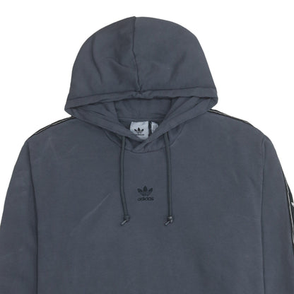 Adidas Men's Grey XL Pullover Hoodie with Logo Detail