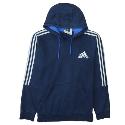 Adidas Men's Blue Pullover Hoodie L Sports Fleece Sweatshirt