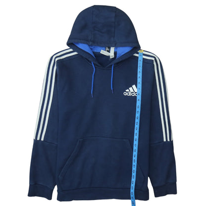 Adidas Men's Blue Pullover Hoodie L Sports Fleece Sweatshirt