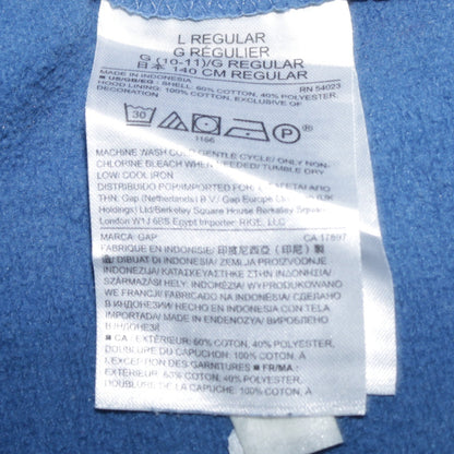 GAP Kids Boys Blue Full Zip Hoodie Sweatshirt L (10) Cotton Blend