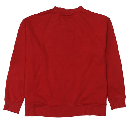 Disney Womens Red Minnie Mouse Pullover Sweatshirt UK 12-14