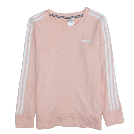 Adidas Women Pink Crew Neck Long Sleeve Pullover Sweatshirt Size 12-14