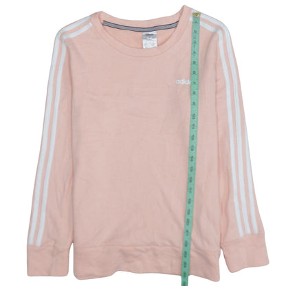 Adidas Women Pink Crew Neck Long Sleeve Pullover Sweatshirt Size 12-14