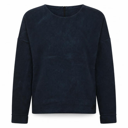 Nike Women Navy Sweatshirt Medium Round Neck Long Sleeve Zip Back