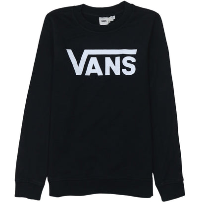 Vans Mens Black Crew Neck Logo Pullover Sweatshirt M