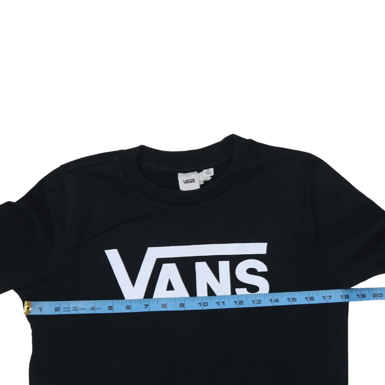 Vans Mens Black Crew Neck Logo Pullover Sweatshirt M