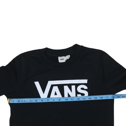 Vans Mens Black Crew Neck Logo Pullover Sweatshirt M