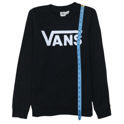 Vans Mens Black Crew Neck Logo Pullover Sweatshirt M