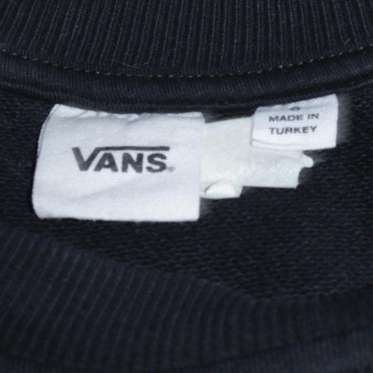 Vans Mens Black Crew Neck Logo Pullover Sweatshirt M