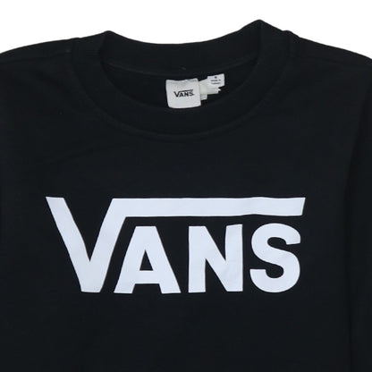 Vans Mens Black Crew Neck Logo Pullover Sweatshirt M
