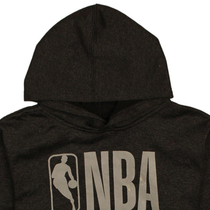 NBA Boys Black Hoodie L (14-16) Pullover Basketball Graphic Sweatshirt