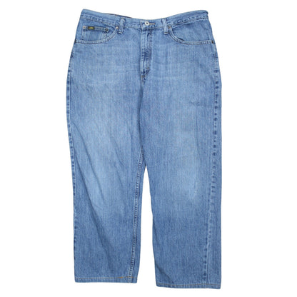 Lee Men's Blue 38x32 Straight Fit Denim Jeans
