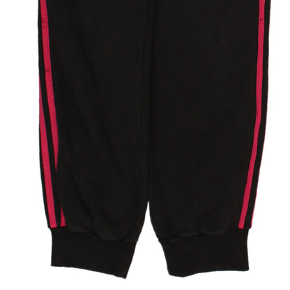 Adidas Women Black XS Jogger Trousers with Pink Stripes