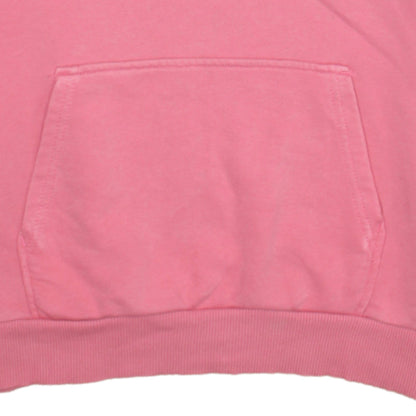 Fila Women Pink Pullover Hoodie L Logo Cotton Casual Sweatshirt