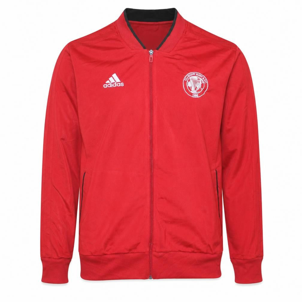 Adidas Men's Red Track Jacket L Glasgow Harp AFC Full Zip Polyester