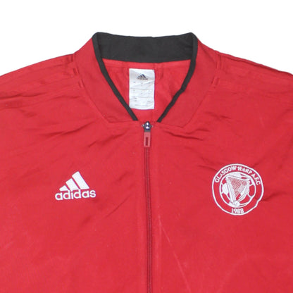 Adidas Men's Red Track Jacket L Glasgow Harp AFC Full Zip Polyester