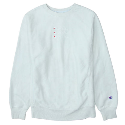 Champion Men's White Small Pullover Sweatshirt Embroidered Logo