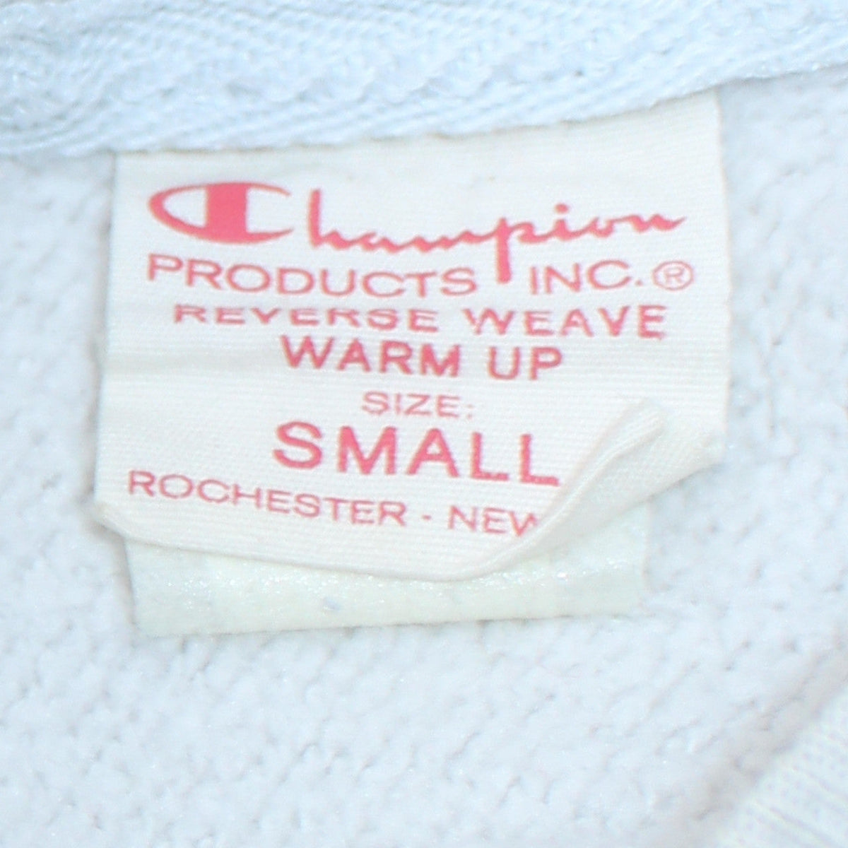 Champion Men's White Small Pullover Sweatshirt Embroidered Logo