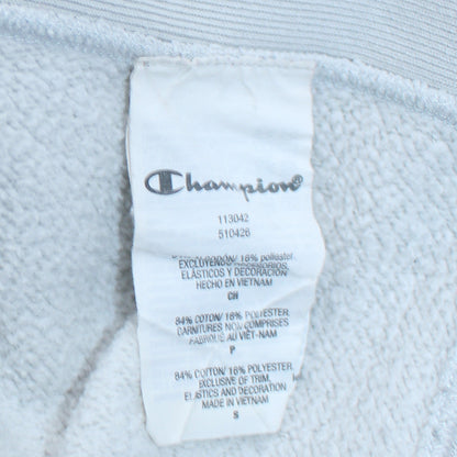 Champion Men's White Small Pullover Sweatshirt Embroidered Logo