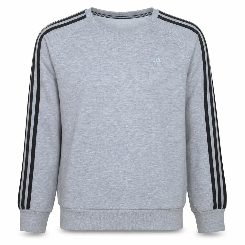 Adidas Men's Grey Crew Neck Pullover Sweatshirt S Regular Fit