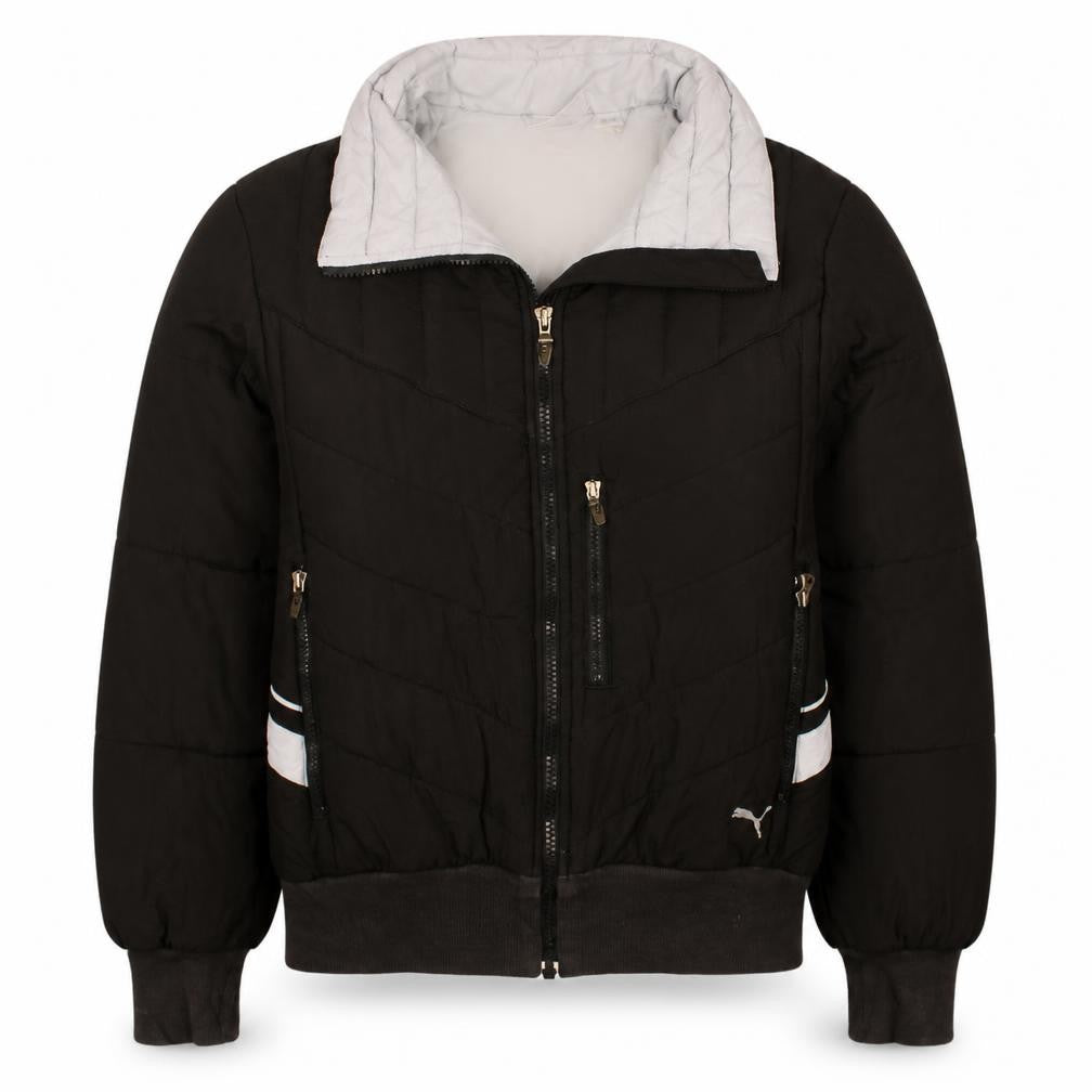 Puma Women Black Mid-Length Full Zip Lined Activewear Jacket M
