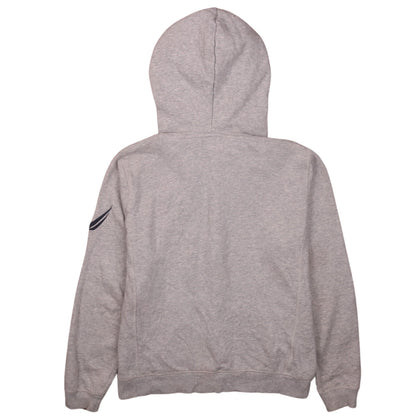 Nautica Womens Grey Full Zip Hoodie Medium Cotton Blend Casual