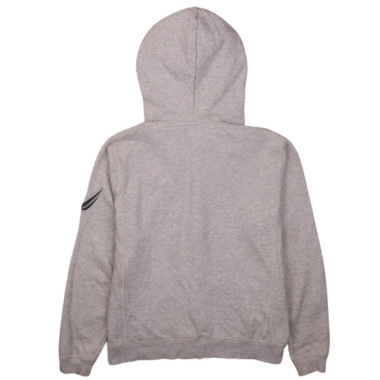 Nautica Womens Grey Full Zip Hoodie Medium Cotton Blend Casual
