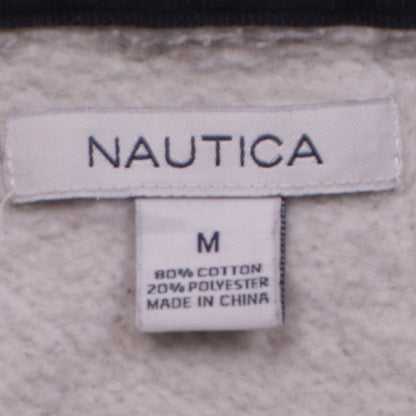 Nautica Womens Grey Full Zip Hoodie Medium Cotton Blend Casual
