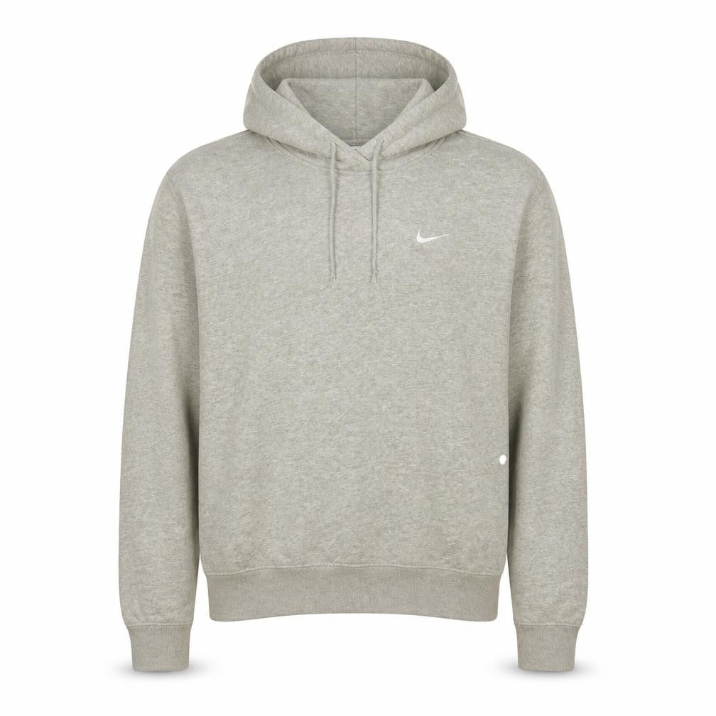 Nike Men's Grey Pullover Hoodie M Regular Fit Fleece Sportswear