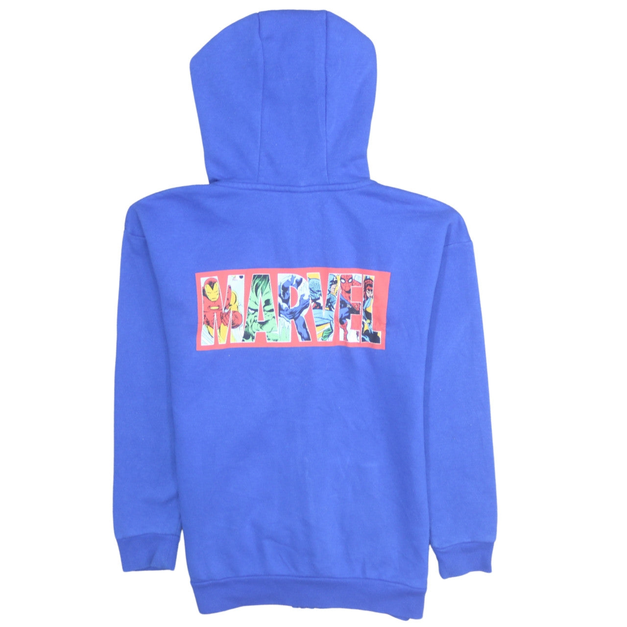 Marvel Boys Blue Full Zip Hoodie 11-12 Years Superhero Graphic Fleece
