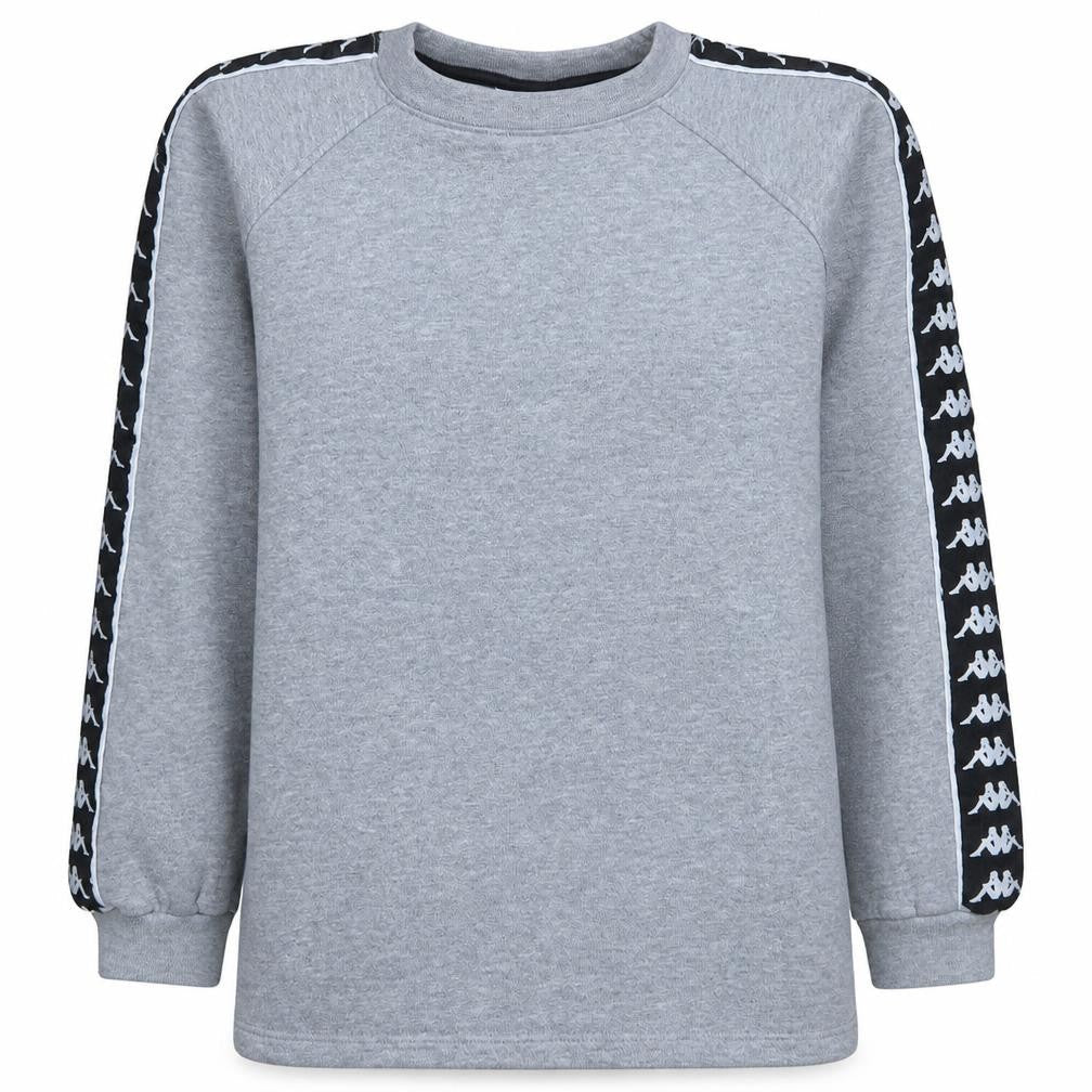 Kappa Womens Grey Logo Tape Sweatshirt Large Casual Pullover