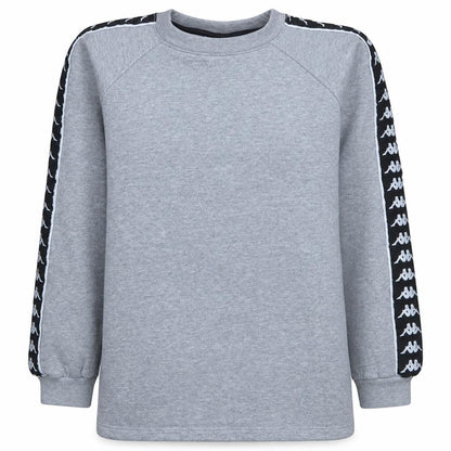 Kappa Womens Grey Logo Tape Sweatshirt Large Casual Pullover