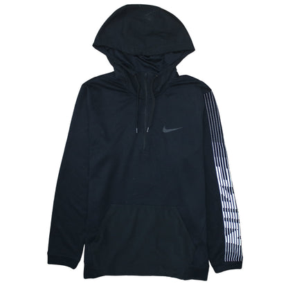 Nike Men's Black Dri-Fit 1/4 Zip Pullover Hoodie Size M