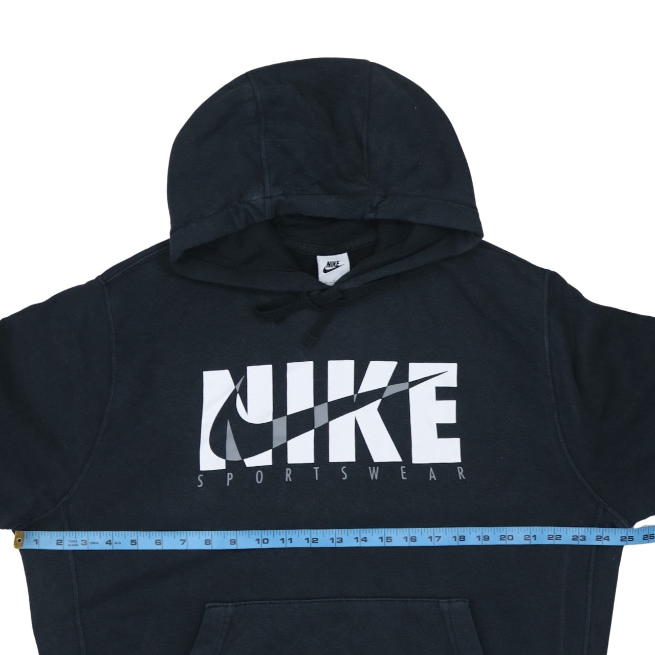 Nike Mens Black Pullover Hoodie L Logo Sportswear Fleece