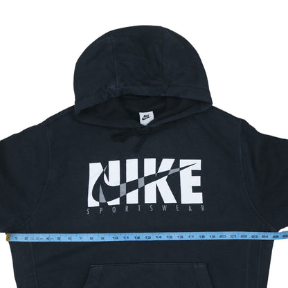 Nike Mens Black Pullover Hoodie L Logo Sportswear Fleece