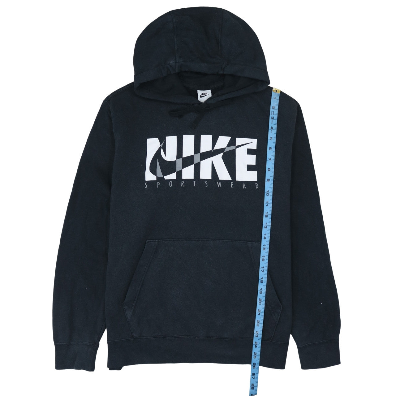 Nike Mens Black Pullover Hoodie L Logo Sportswear Fleece