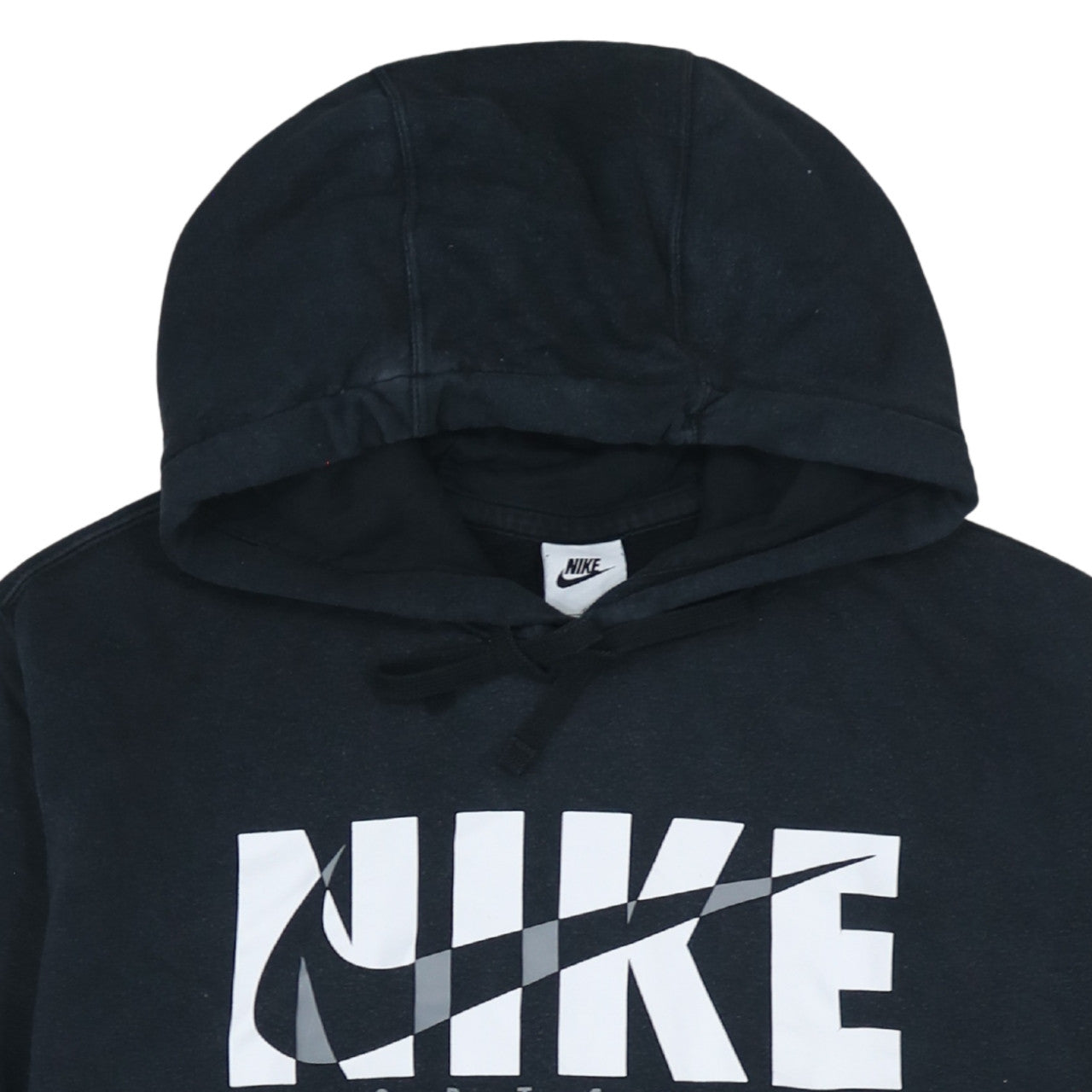 Nike Mens Black Pullover Hoodie L Logo Sportswear Fleece