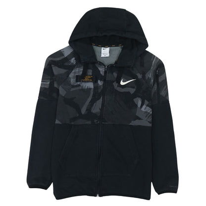 Nike Men's Black Camouflage Full Zip Dri-FIT Hoodie Size S